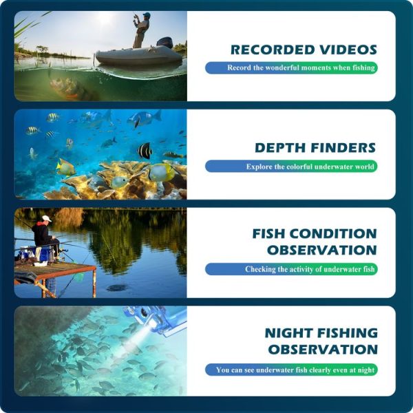 Lure 1080P Wireless Underwater Fishing Video Camera with Loop Recording / APP Remote Control (Blue) - Image 7