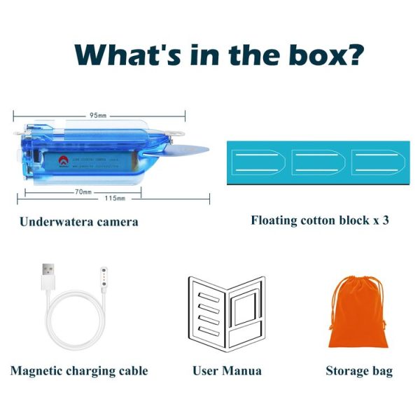 Lure 1080P Wireless Underwater Fishing Video Camera with Loop Recording / APP Remote Control (Blue) - Image 8