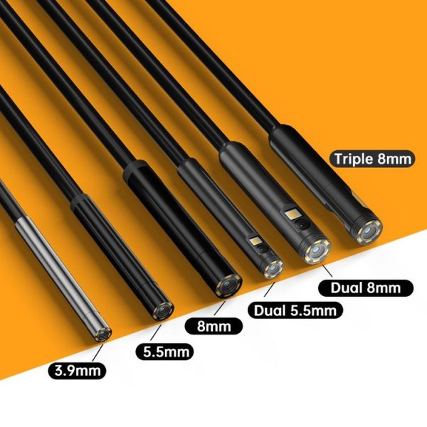 Y15 5.5mm Dual Camera WiFi Connected Hard Cable HD Industrial Endoscope, Length: 1m (Black) - Image 3
