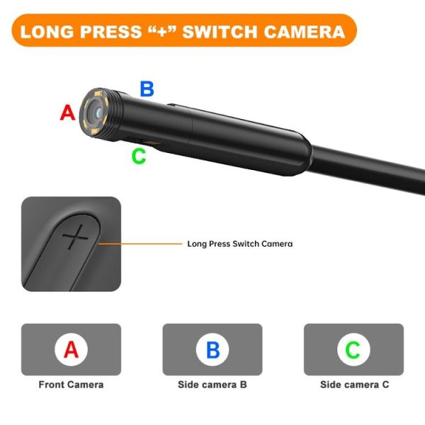 Y15 5.5mm Dual Camera WiFi Connected Hard Cable HD Industrial Endoscope, Length: 1m (Black) - Image 4
