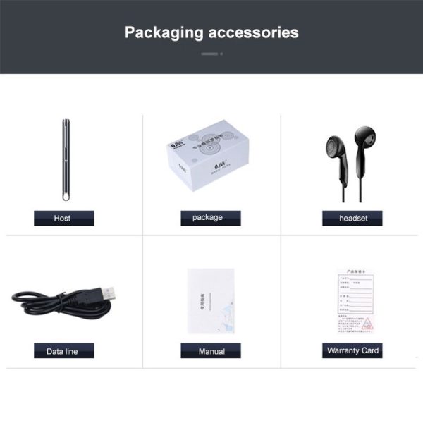 JNN Q83 HD Noise Reduction Laser Smart Voice Recorder Recording Device, Capacity: 16GB (Red Light) - Image 7