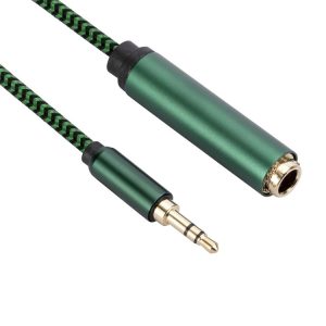 3.5mm Male to 6.35mm Female Audio Adapter Cable, Length: 0.5m (Green)