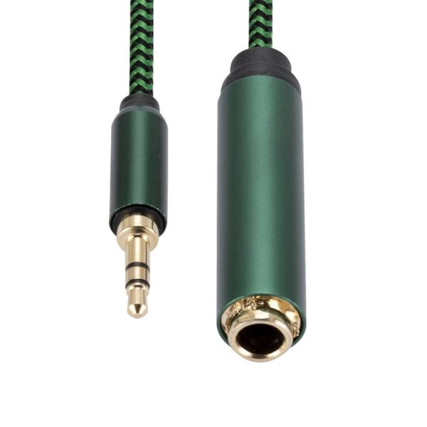 3.5mm Male to 6.35mm Female Audio Adapter Cable, Length: 0.5m (Green) - Image 2