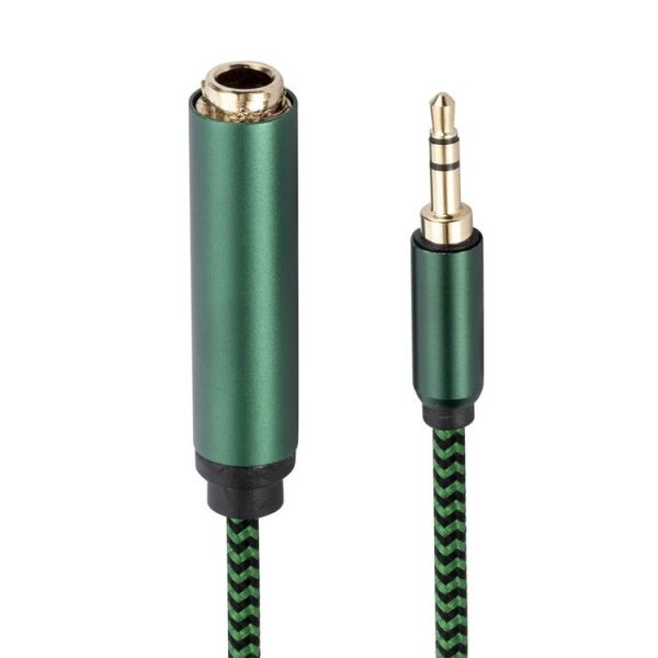 3.5mm Male to 6.35mm Female Audio Adapter Cable, Length: 0.5m (Green) - Image 3