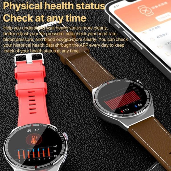 1.3 inch Leather Band IP68 Waterproof Smart Watch Support Bluetooth Call (Brown) - Image 11