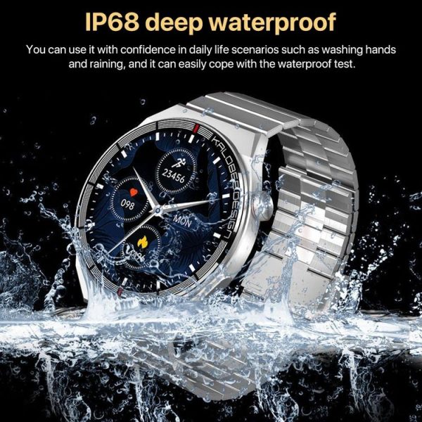 1.3 inch Leather Band IP68 Waterproof Smart Watch Support Bluetooth Call (Brown) - Image 13
