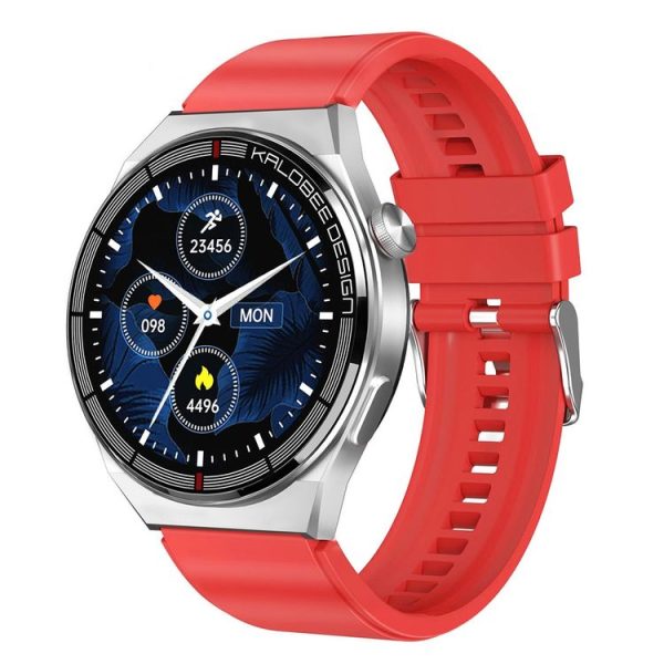1.3 inch Silicone Band IP68 Waterproof Smart Watch Support Bluetooth Call (Red)