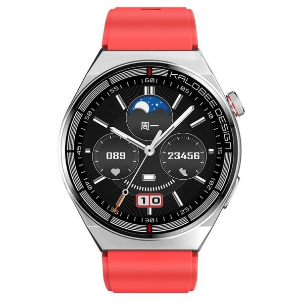 1.3 inch Silicone Band IP68 Waterproof Smart Watch Support Bluetooth Call (Red) - Image 2