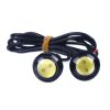 10pcs 23mm 1.5W DC12V Motorcycle Eagle Eye Light Double Lens Strobe Light (White Light) - Image 2