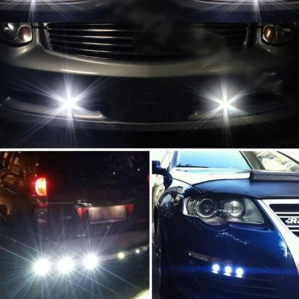 10pcs 23mm 1.5W DC12V Motorcycle Eagle Eye Light Double Lens Strobe Light (White Light) - Image 7