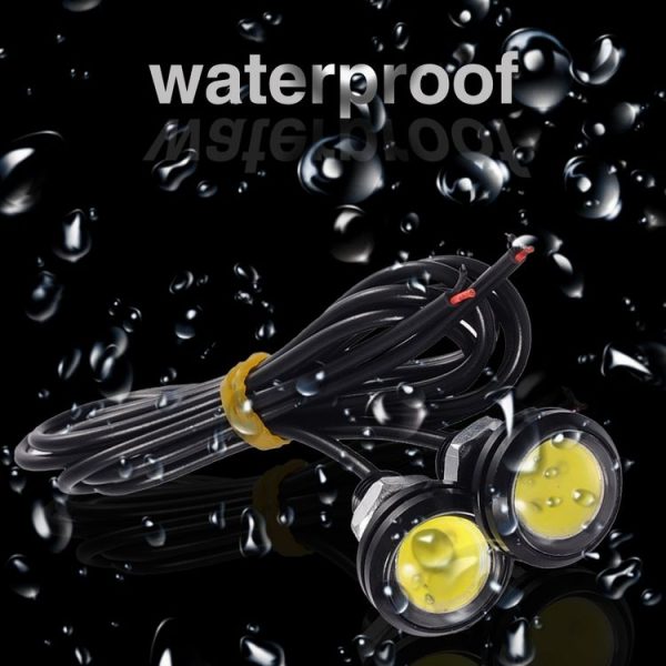 10pcs 23mm 1.5W DC12V Motorcycle Eagle Eye Light Double Lens Strobe Light (White Light) - Image 8