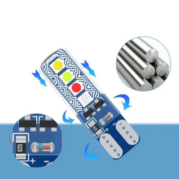4pcs / Pack T10 3030 Lamp Beads 8SMD Car Clearance Lights License Plate Light - Image 5