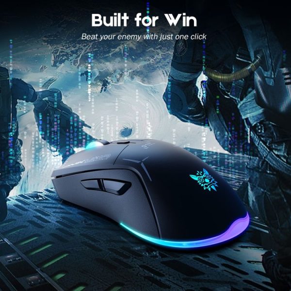 ONIKUMA CW917 RGB 4800DPI Dual Mode Wired + 2.4GHz Wireless Mouse (Black) - Image 4