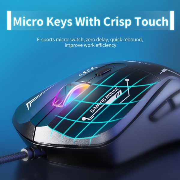 ONIKUMA CW917 RGB 3600DPI Wired Mouse (Black) - Image 4