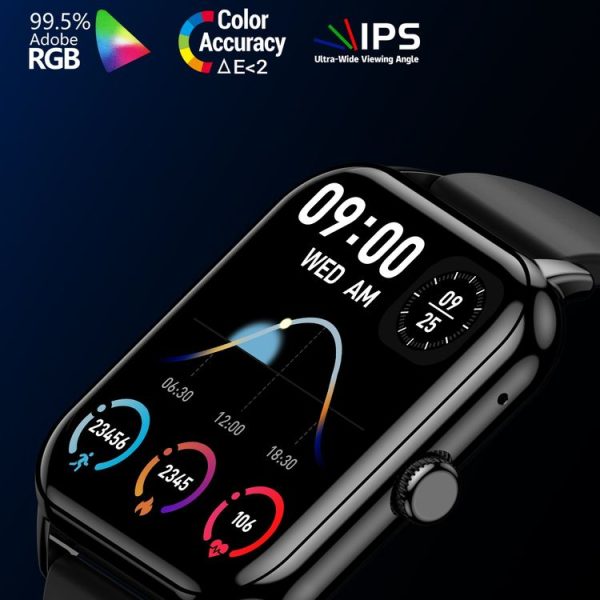 CY13 1.9 inch IPS Square Screen Smart Watch Supports Bluetooth Calls / Health Monitoring (Black) - Image 6