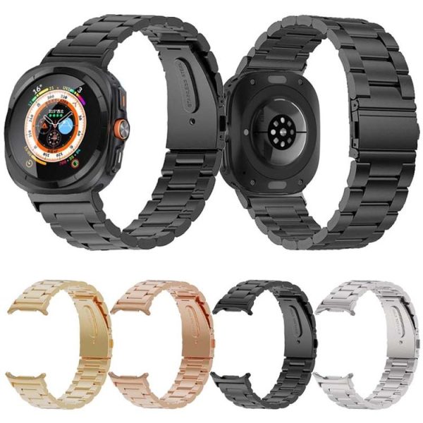 Samsung Galaxy Watch Ultra 47mm Three Beads Steel Watch Band (Black) - Image 5