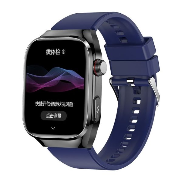 TK16 2.04 inch LCD Screen Silicone Strap Smart Watch Supports Health Monitoring (Blue)