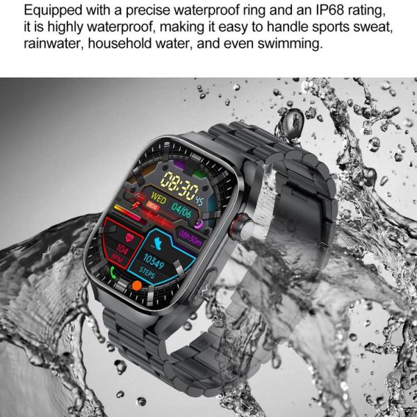 TK16 2.04 inch LCD Screen Silicone Strap Smart Watch Supports Health Monitoring (Blue) - Image 12