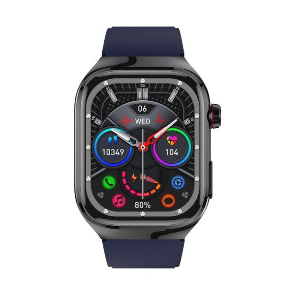 TK16 2.04 inch LCD Screen Silicone Strap Smart Watch Supports Health Monitoring (Blue) - Image 2
