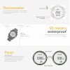 SPOVAN Bravo II Multifunctional Outdoor Sports Compass Watch (Black+White) - Image 6