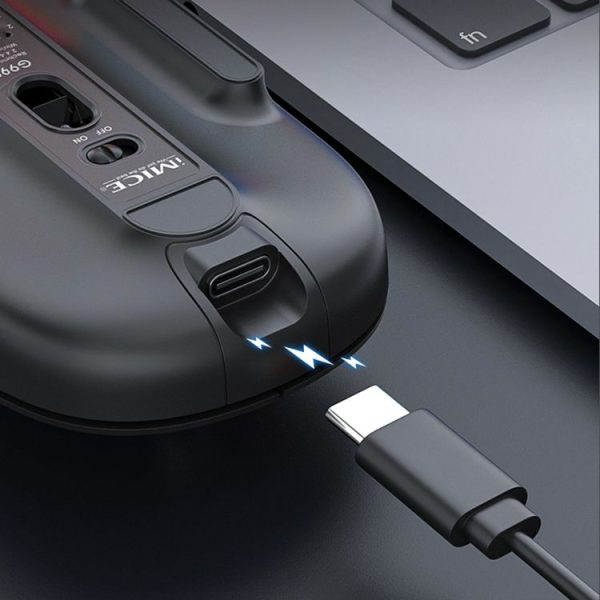 IMICE G901 Bluetooth Dual Mode 7-Button Silent Wireless Gaming Mouse (Black) - Image 5