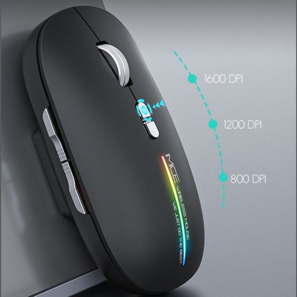 IMICE G901 Bluetooth Dual Mode 7-Button Silent Wireless Gaming Mouse (Black) - Image 6