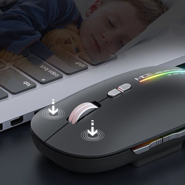 IMICE G901 Bluetooth Dual Mode 7-Button Silent Wireless Gaming Mouse (Black) - Image 9