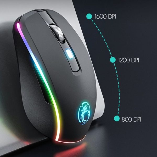 IMICE G903 Bluetooth Dual Mode 6-key Silent Wireless Gaming Mouse (Silver) - Image 6