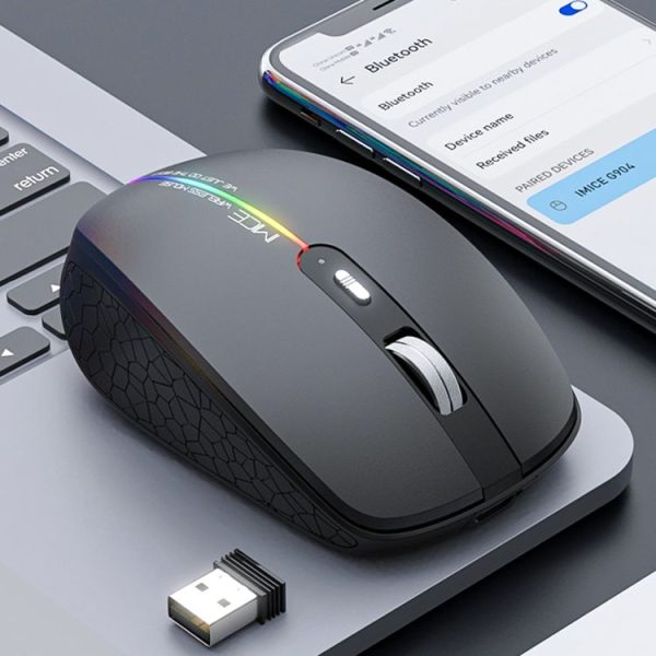 IMICE G904 Dual Mode 6-Key Silent Wireless Gaming Mouse (Black) - Image 4
