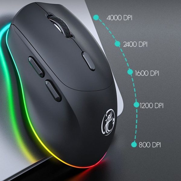 IMICE G905 Bluetooth Dual Mode 6-Key Silent Wireless Gaming Mouse (Black) - Image 7