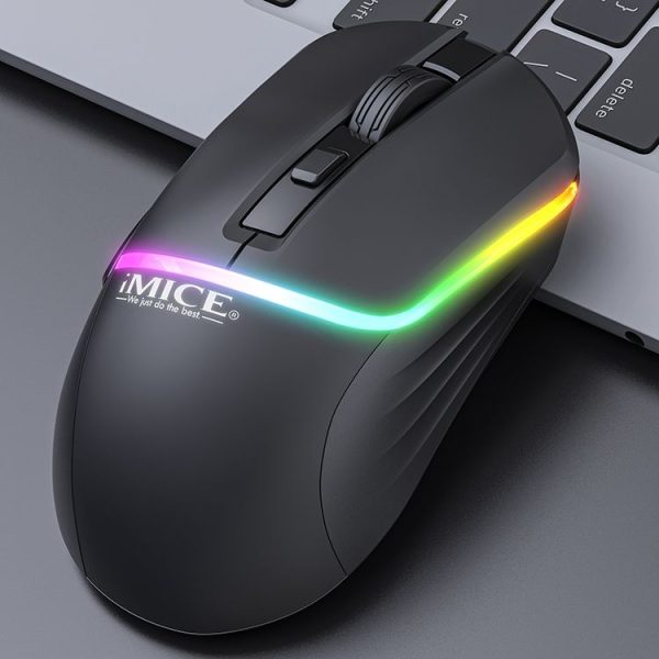 IMICE G902 Bluetooth Dual Mode 6-Key Silent Wireless Gaming Mouse (Black) - Image 2