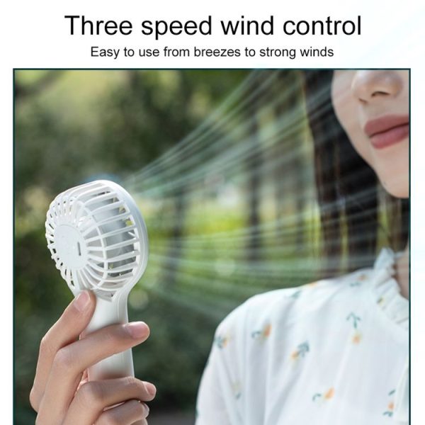 N605 Handheld Type-C Charging Portable Small Fan (Apricot) - Image 3