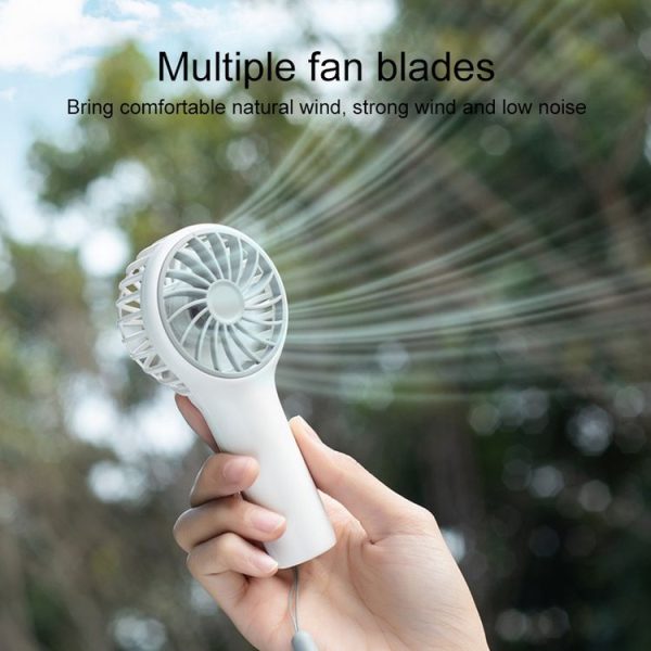 N605 Handheld Type-C Charging Portable Small Fan (Apricot) - Image 4