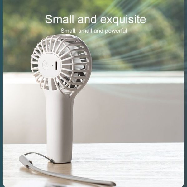 N605 Handheld Type-C Charging Portable Small Fan (Apricot) - Image 5