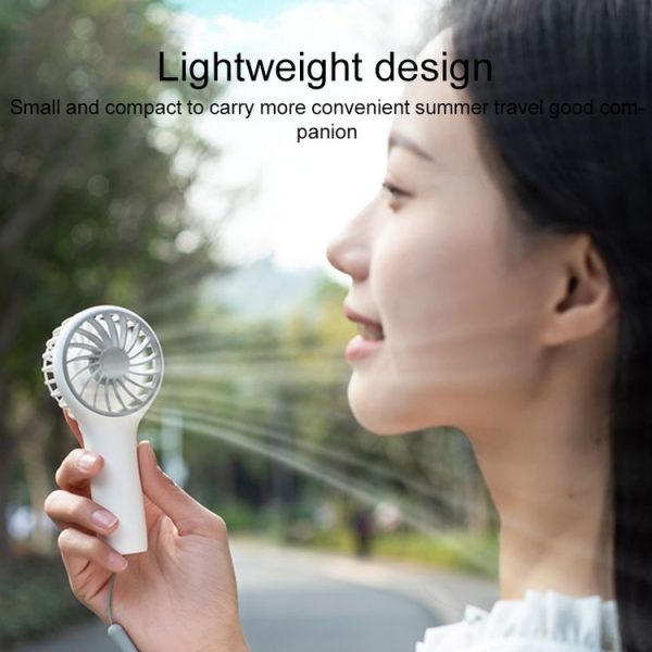 N605 Handheld Type-C Charging Portable Small Fan (Apricot) - Image 6