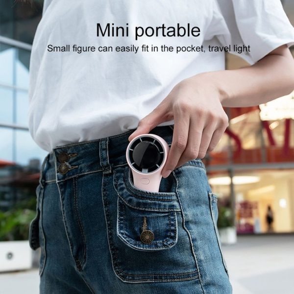 N606 Pro HD Digital Display Mini Handheld Fan (Green) - Image 4