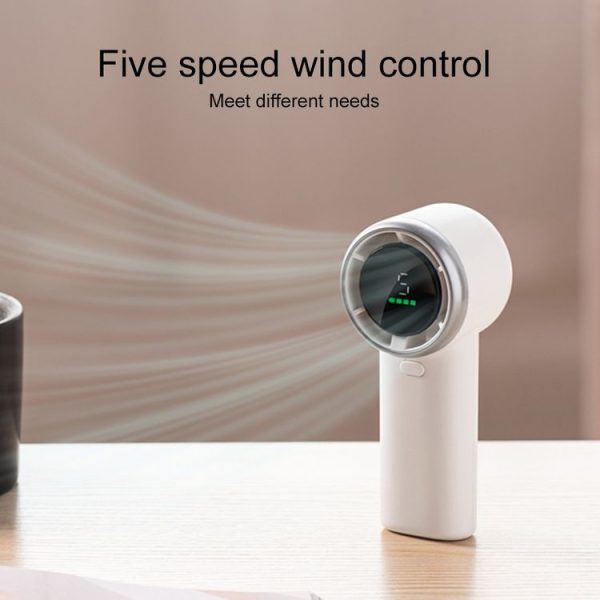 N603 HD Digital Display Handheld Turbine Fan (Black) - Image 3