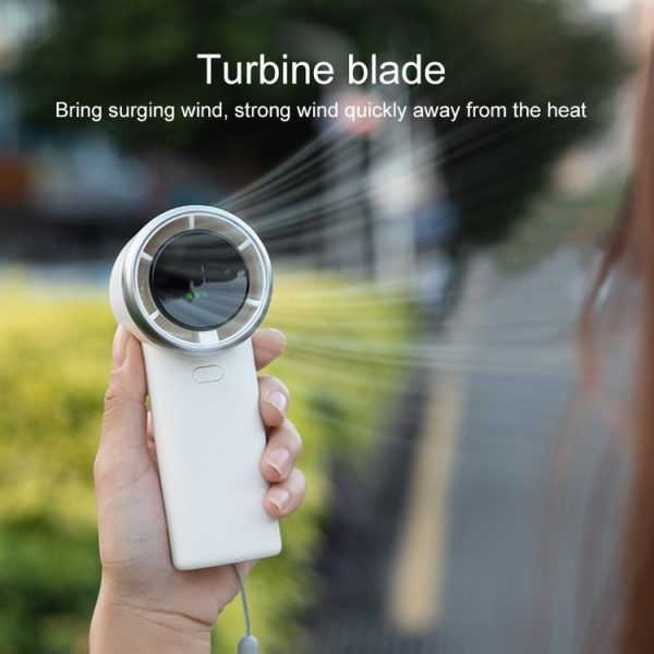 N603 HD Digital Display Handheld Turbine Fan (Black) - Image 4