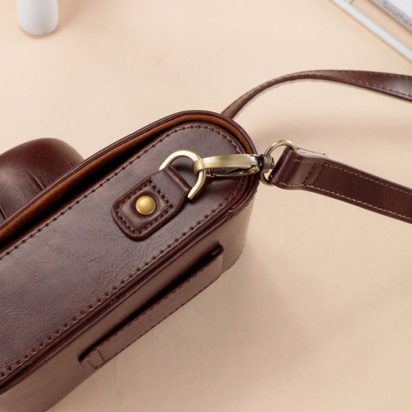 FUJIFILM X100VI Full Body Leather Camera Case Bag with Strap (Black) - Image 6