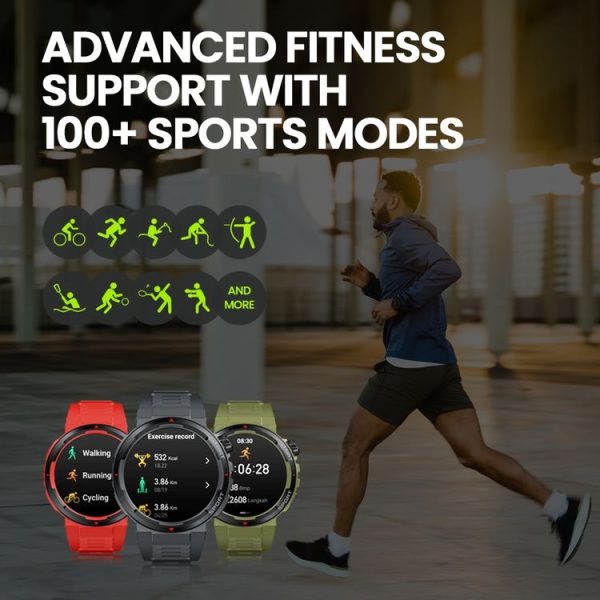 Zeblaze Ares 3 Plus 1.43 inch Fitness & Wellness Smart Watch Supports 24H Health Monitoring (Flame Red) - Image 9