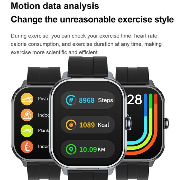 D8 Pro 2.01 inch 2 in 1 Bluetooth Earphone Steel Strap Smart Watch, Support NFC with Cover (Black) - Image 12
