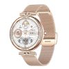 NX17 Pro 1.19 inch AMOLED Screen Steel Strap Smart Watch, Support Health Monitoring / Bluetooth Call (Gold)