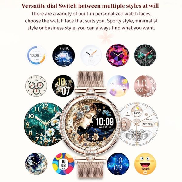 NX17 Pro 1.19 inch AMOLED Screen Steel Strap Smart Watch, Support Health Monitoring / Bluetooth Call (Gold) - Image 9
