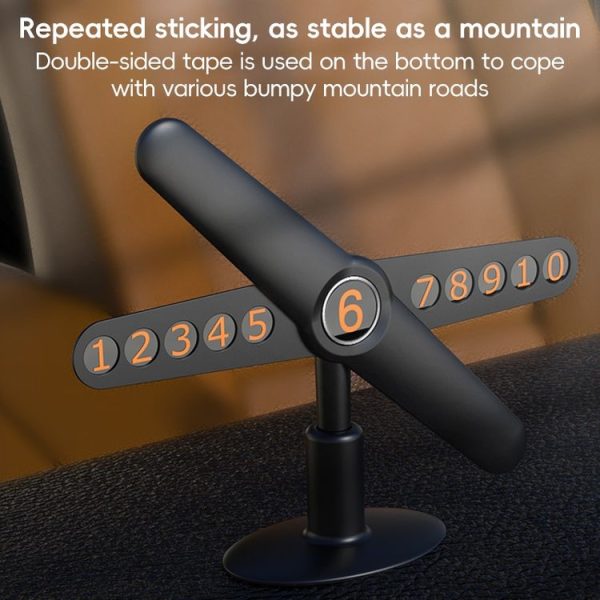 3R-2167 Creative Windmill Rotating Hidden Temporary Car Parking Card (Black) - Image 2