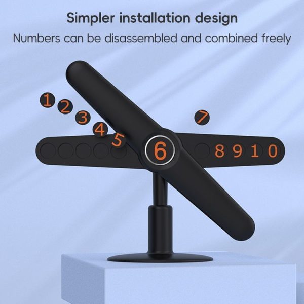 3R-2167 Creative Windmill Rotating Hidden Temporary Car Parking Card (Black) - Image 4
