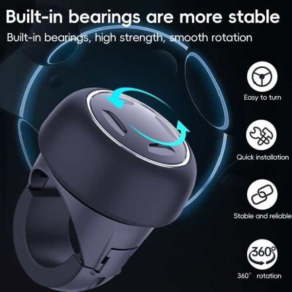 3R-2255 Car Steering Wheel Booster Ball Car Steering Wheel Turning Aid with Light (Black) - Image 3