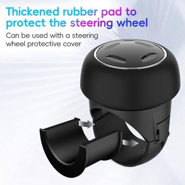 3R-2255 Car Steering Wheel Booster Ball Car Steering Wheel Turning Aid with Light (Black) - Image 4