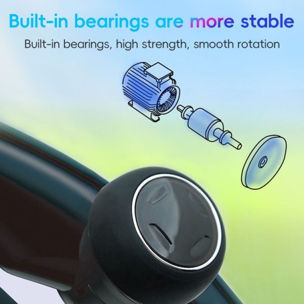 3R-2255 Car Steering Wheel Booster Ball Car Steering Wheel Turning Aid with Light (Black) - Image 5