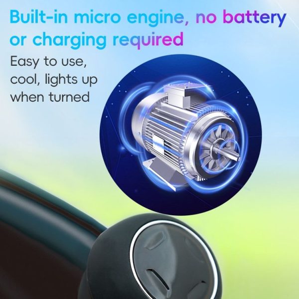 3R-2255 Car Steering Wheel Booster Ball Car Steering Wheel Turning Aid with Light (Black) - Image 6