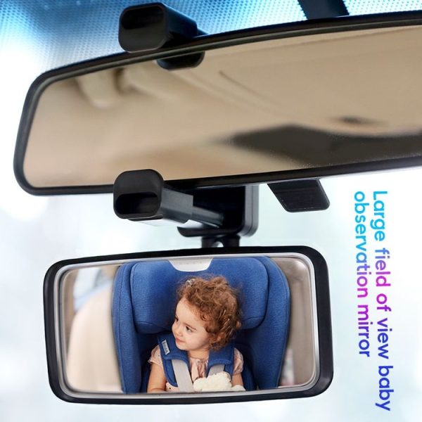 3R-2361 Car Auxiliary Rearview Side Mirror Wide Angle Interior Mirror (Black) - Image 2